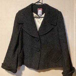 Women’s Yoana Baraschi Designer Black Textured Jacket EUC Size M
